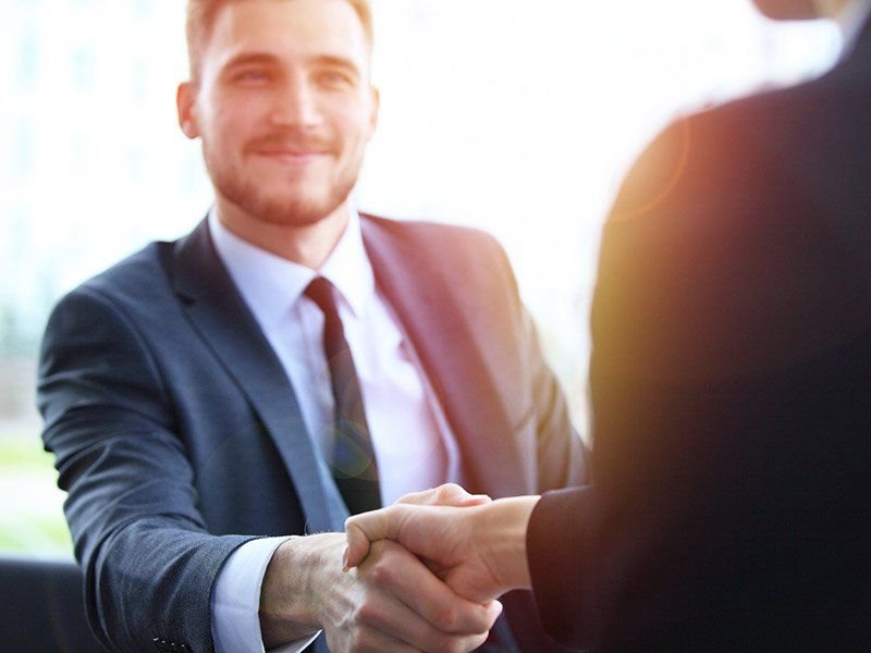 Client speaking with a supportive solicitor